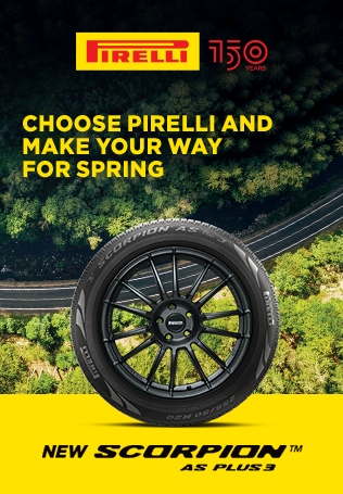 Choose Pirelli and make your way for spring. New Scorpion AS Plus 3.