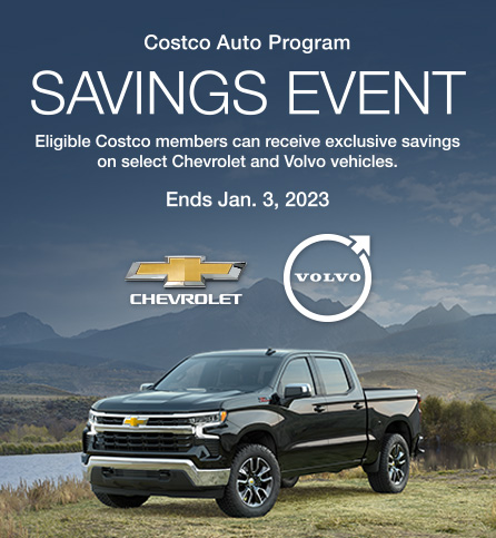 Costco Auto Program. Savings Event. Ends January 3, 2023.