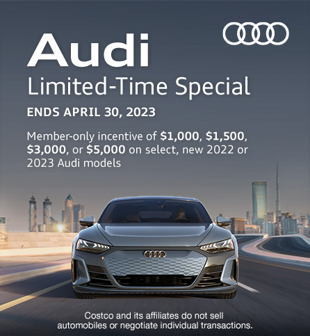 Audi. Limited-Time Special. Ends April 30, 2023.