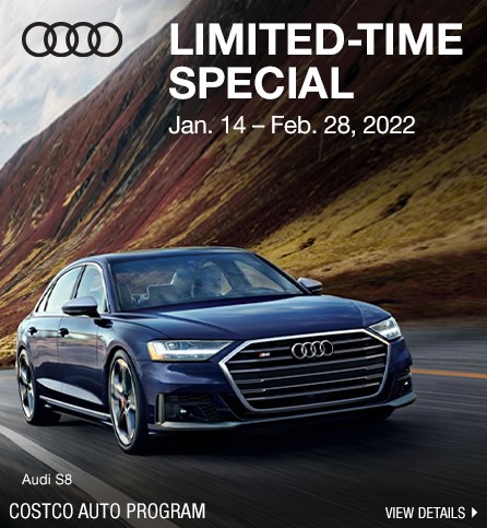 Costco Auto Program Audi S8 limited time special view details.