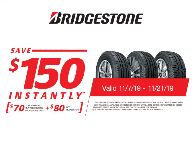 Bridgestone Promo Code Costco